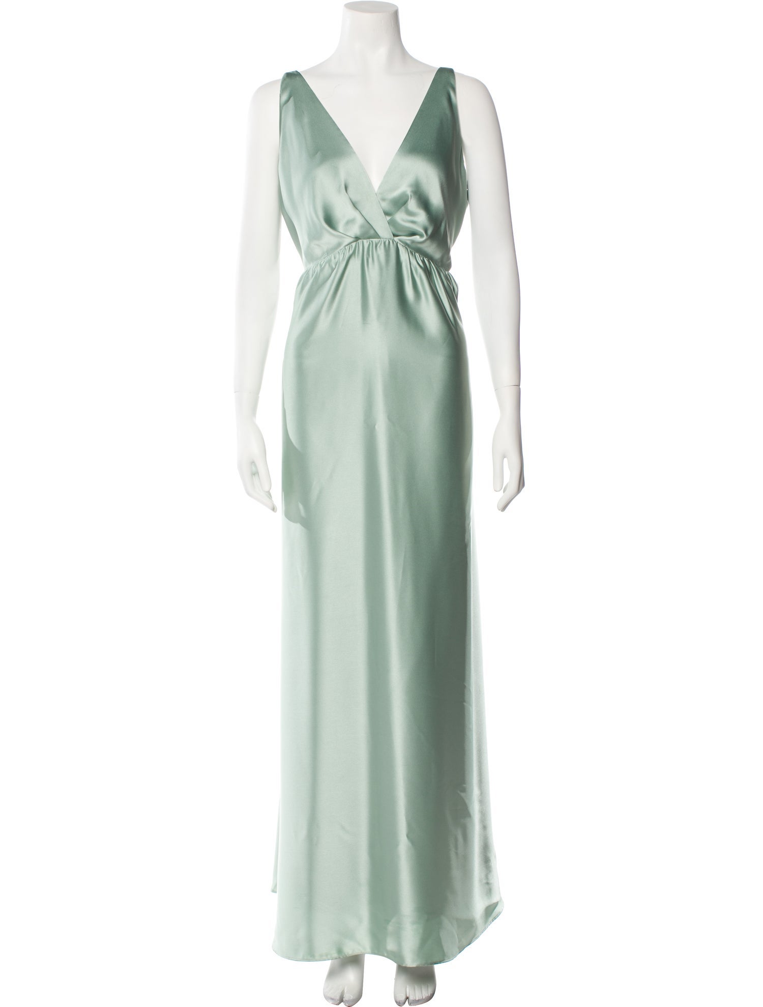 Amsale V-Neck Long Dress